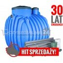 OCZYSZCZALNIA DWUKOMOROWA EKO PLUS 2000 L 48mb DRENAŻ